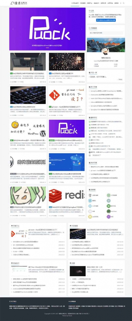WordPress高颜值自适应博客主题Puock主题插图